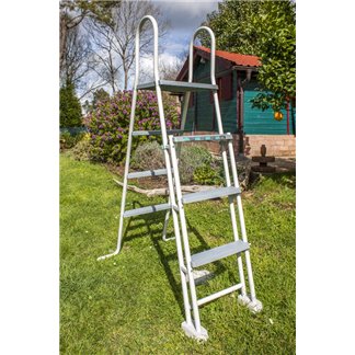 Escalera de seguridad 134cm 2x3 peldaños + plataforma - ES1213