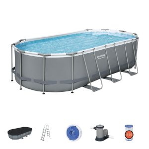 Piscina power steel oval 549x274x122 cm, con depuradora de cartucho.